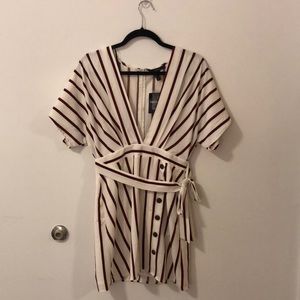 White & Red Striped Sundress